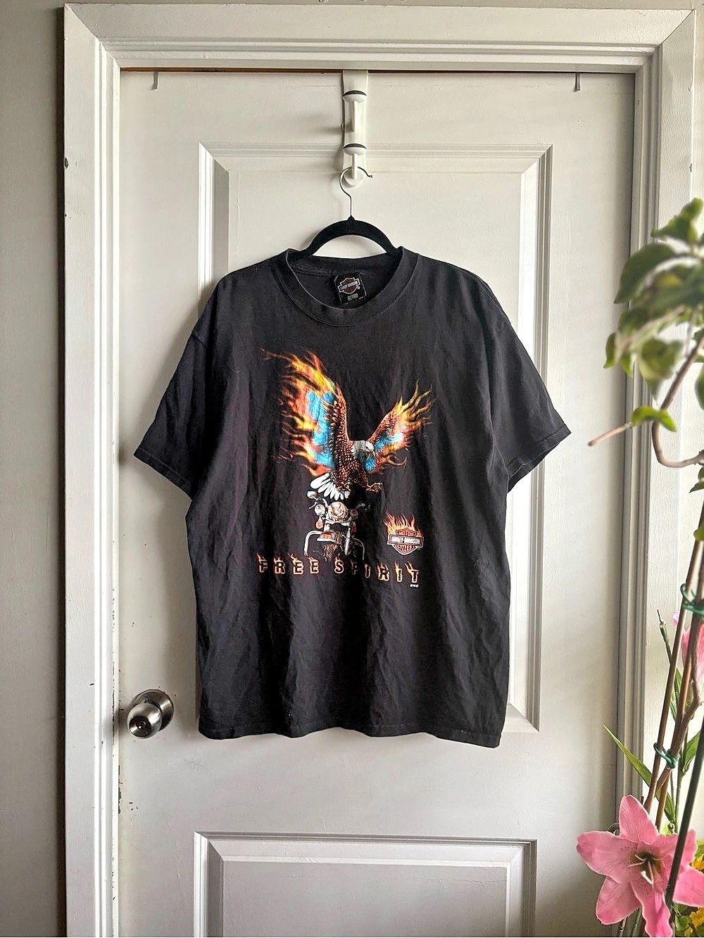 y2k harley davidson eagle free spirit shirt • cancun mexico • xl